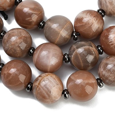 Natural Multi-Moonstone European Beads Strands GG-CBA007A-D07-01-1