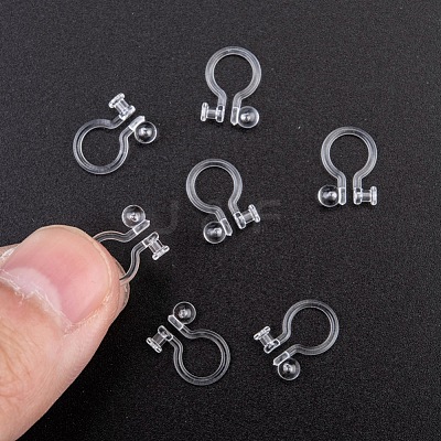 Plastic Clip-on Earring Findings X-KY-P007-H01-1