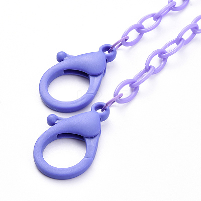 Personalized ABS Plastic Cable Chain Necklaces LS-NJEW-JN03310-03-1