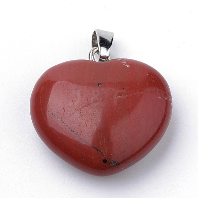 Natural Red Jasper Pendants G-S219-18I-1