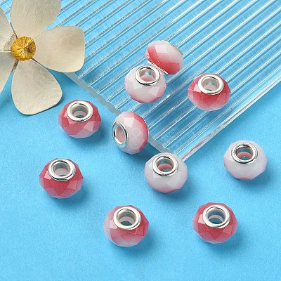 Glass European Beads GPDL-YW0001-02E-1