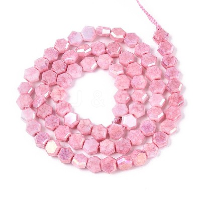 Anti-Tarnish Electroplate Glass Beads Strands GLAA-T028-6mm-02H-1