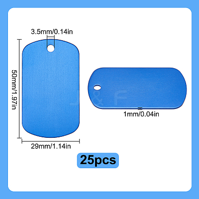 25Pcs Aluminum Pendants FIND-SP0002-46B-1