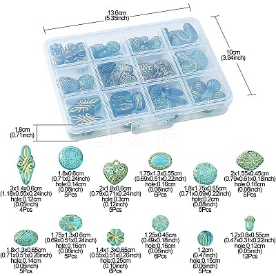 12 Styles Plating Acrylic Beads FIND-YW0003-05-1