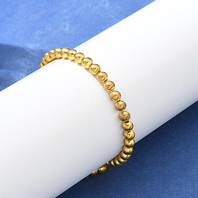 Brass Beaded Stretch Bracelets for Men Women BJEW-G736-04G-1