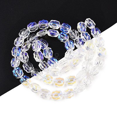 Electroplate Glass Beads Strands EGLA-T021-05C-1