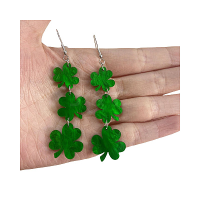 Saint Patrick's Day Acrylic Dangle Earrings FS-WG3A237-02-1