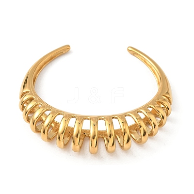 304 Stainless Steel Cuff Bangles for Women BJEW-G750-05G-1