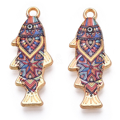 Alloy Enamel Pendants FIND-C037-16G-07-1-1