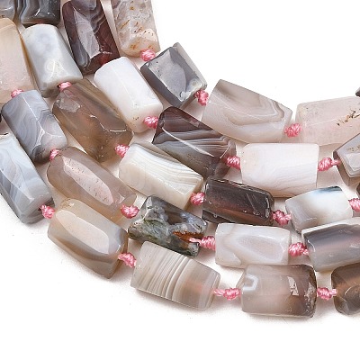 Natural Botswana Agate Beads Strands G-A314-A01-01-1