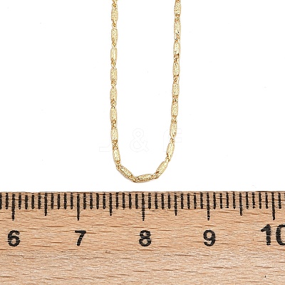 Brass Oval Link Chain Necklaces NJEW-D338-02G-1