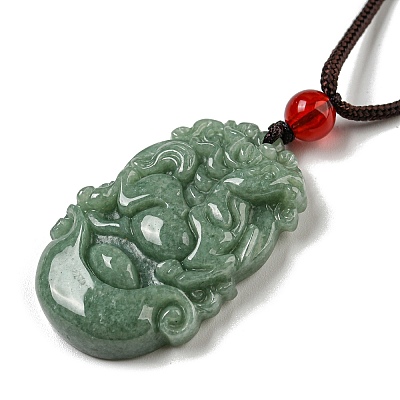 Natural Jadeite Pendant Necklaces G-H306-05-07-1