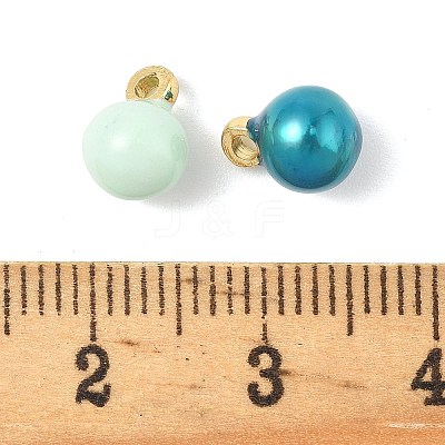 Brass Enamel Pendants KK-K364-17C-G-1