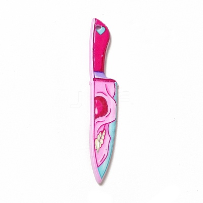 Halloween Printed Acrylic Big Pendants MACR-K330-07B-1