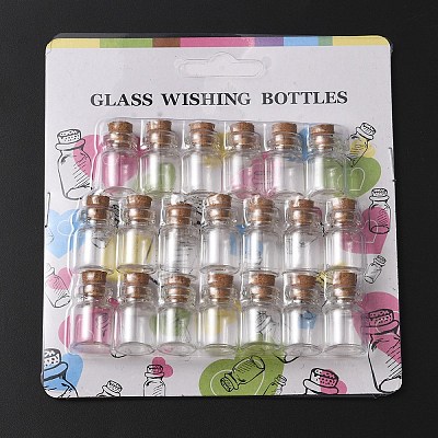 20Pcs Mini Cute Small Glass Jar Glass Bottles AJEW-YW0001-07-1