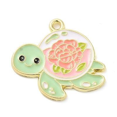 Alloy Enamel Pendants ENAM-R146-02B-1