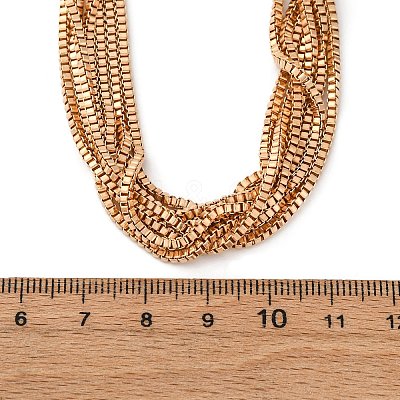 Iron Box Chain Necklaces NJEW-U046-03G-1