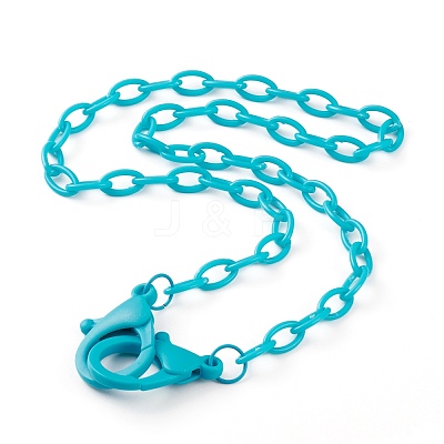 Personalized ABS Plastic Cable Chain Necklaces NJEW-JN03310-08-1