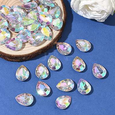 Imitation Taiwan Acrylic Rhinestone Cabochons GACR-A017-13x18mm-17-1