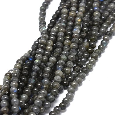 Natural Larvikite Beads Strands G-O201A-07A-1