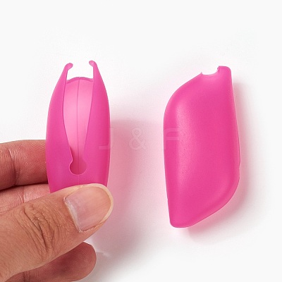 Silicone Portable Toothbrush Case X-SIL-WH0001-04-1