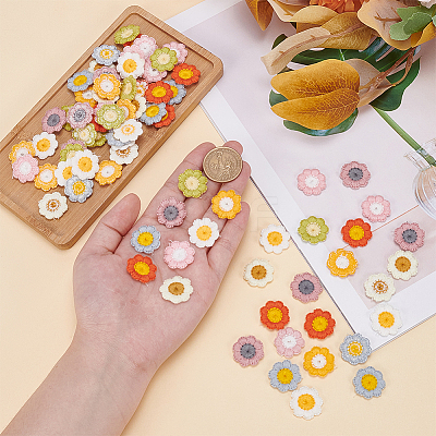 80Pcs 8 Colors Polyester Ornament Accessories DIY-FG0005-47-1