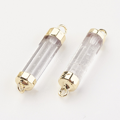 Natural Quartz Crystal Links Connectorsts G-F527-11F-1