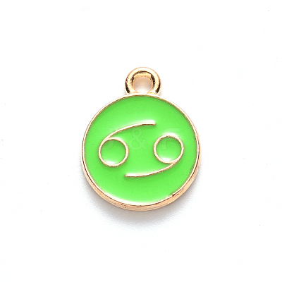 Alloy Enamel Pendants X-ENAM-S124-01A-06D-1
