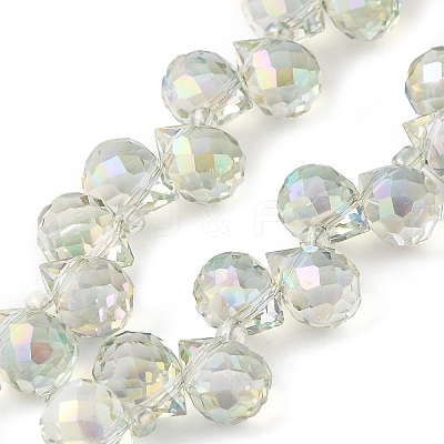 Electroplate Glass Beads Strands EGLA-D030-17N-1