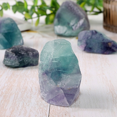 Natural Rough Raw Fluorite Display Decorations G-PW0007-143A-1