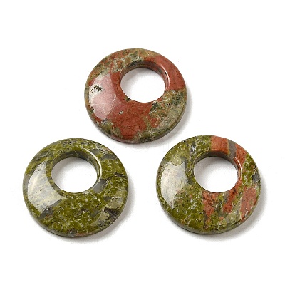 Natural Unakite Pendants G-T122-76F-1