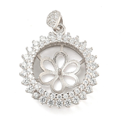 925 Sterling Silver Micro Pave Cubic Zirconia Peg Bails STER-B005-26P-1