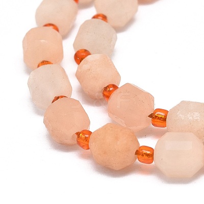 Natural Red Aventurine Beads Strands G-O201B-61A-1