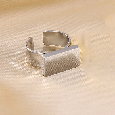 304 Stainless Steel Cuff Open Rings SA-CBA065A-08P-1
