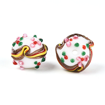 Handmade Lampwork Bumpy Beads LAMP-T022-05G-1