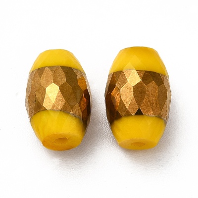 Opaque Electroplate Glass Beads EGLA-H003-02G-03-1