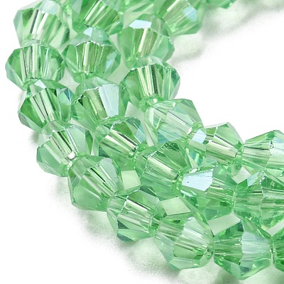 Transparent Electroplate Glass Beads Strands LS-EGLA-A039-T4mm-A24-1