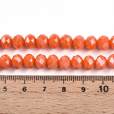 Electroplate Glass Beads Strands EGLA-A034-P8mm-A29-1