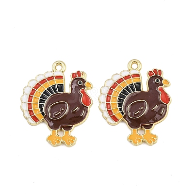 Thanksgiving Theme Alloy Enamel Pendants FIND-I065-04H-G-1