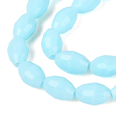 Opaque Solid Color Glass Beads Strands GLAA-N071-01A-C06-1