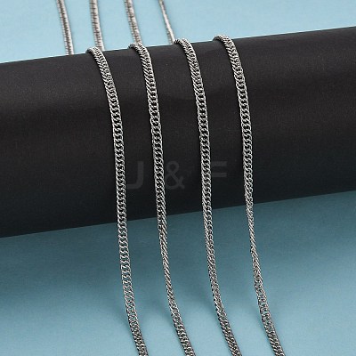 Iron Flat Double Link Chains CH-ZX009-5x3.5mm-P-1