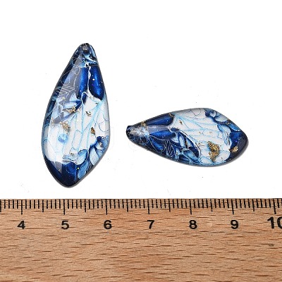 4Pcs Transparent Epoxy Resin Butterfly Wings Pendants RESI-C057-06C-1