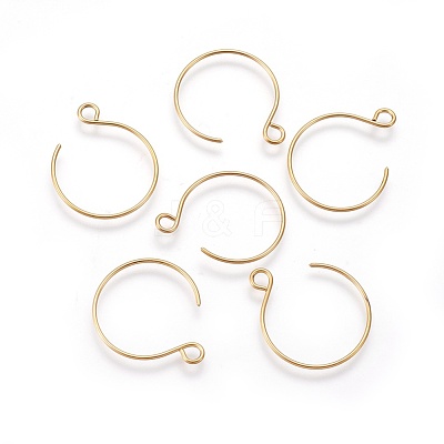 Ion Plating(IP) 304 Stainless Steel Earring Hooks STAS-O119-10G-A-1