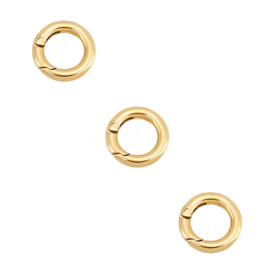 3Pcs Ion Plating(IP) 304 Stainless Steel Spring Gate Rings STAS-UN0059-42-1