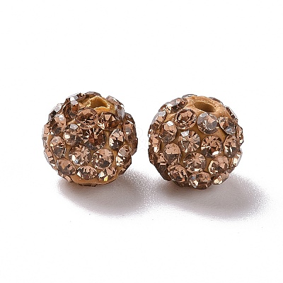 Polymer Clay Rhinestone Beads RB-K050-8mm-C27-1
