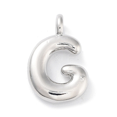 Rack Plating Brass Balloon Letter Pendants LS-KK-C050-01P-G-1
