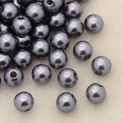 Imitation Pearl Acrylic Beads PL608-09-1