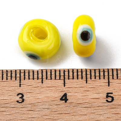 Handmade Evil Eye Lampwork Beads LAMP-F021-01-06-1