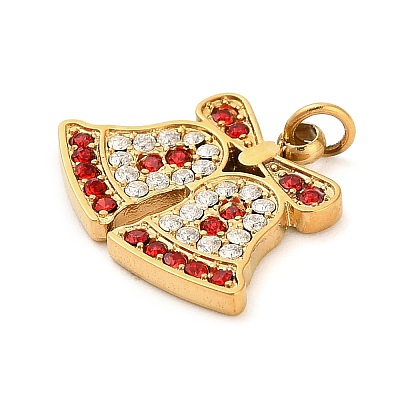 304 Stainless Steel Rhinestone Pendants LS-FIND-I062-01G-04-1