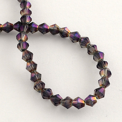 Electroplate Glass Bead Strands LS-EGLA-R094-4mm-10-1